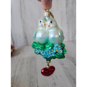 Radko lovey dovey Dove bird heart morning ornament vintage Xmas tree